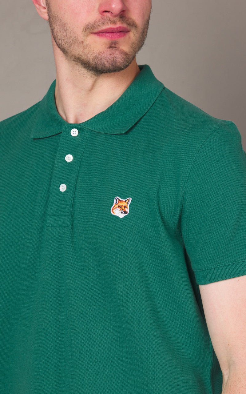 Maison Kitsuné Fox Head Patch Regular Polo Pine