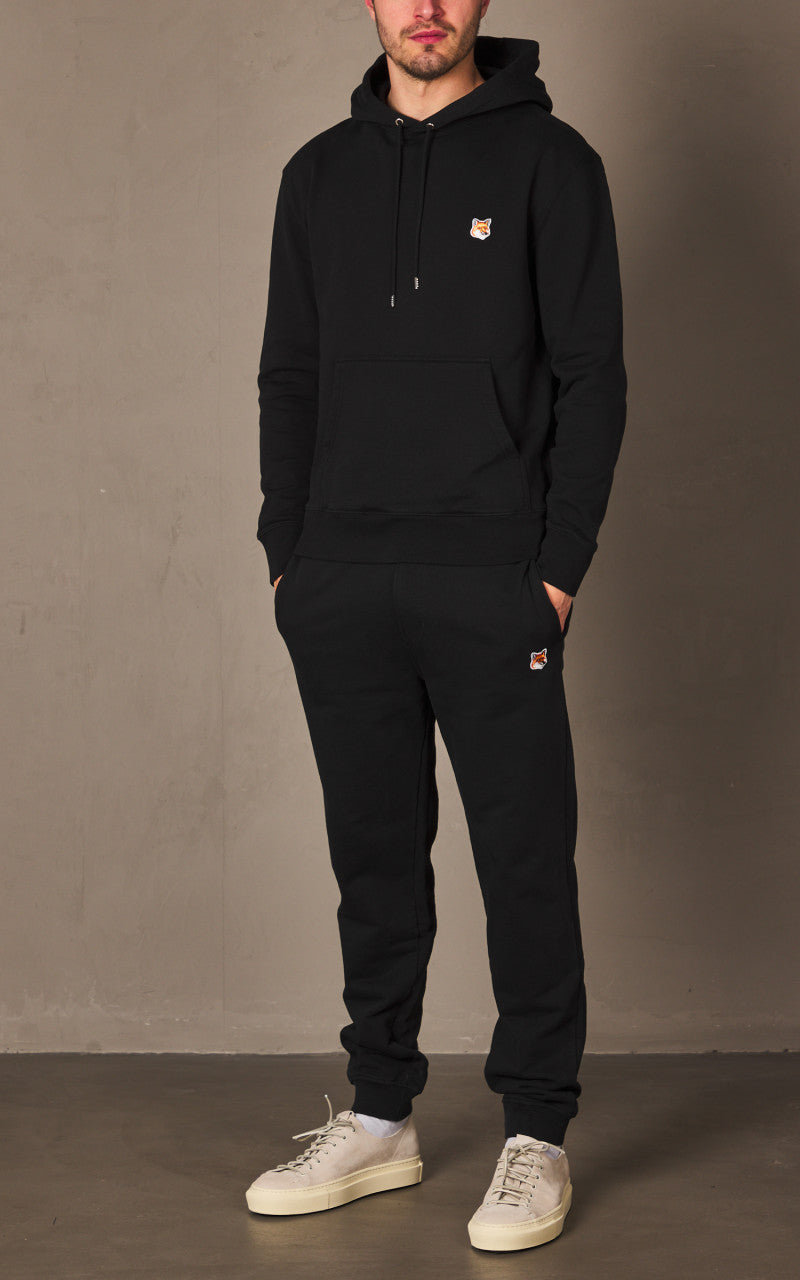 Maison Kitsuné Fox Head Patch Regular Hoodie Black