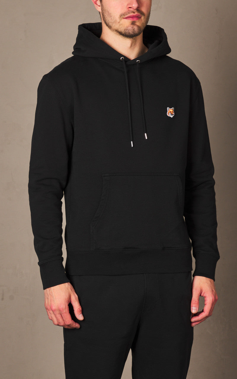 Maison Kitsuné Fox Head Patch Regular Hoodie Black