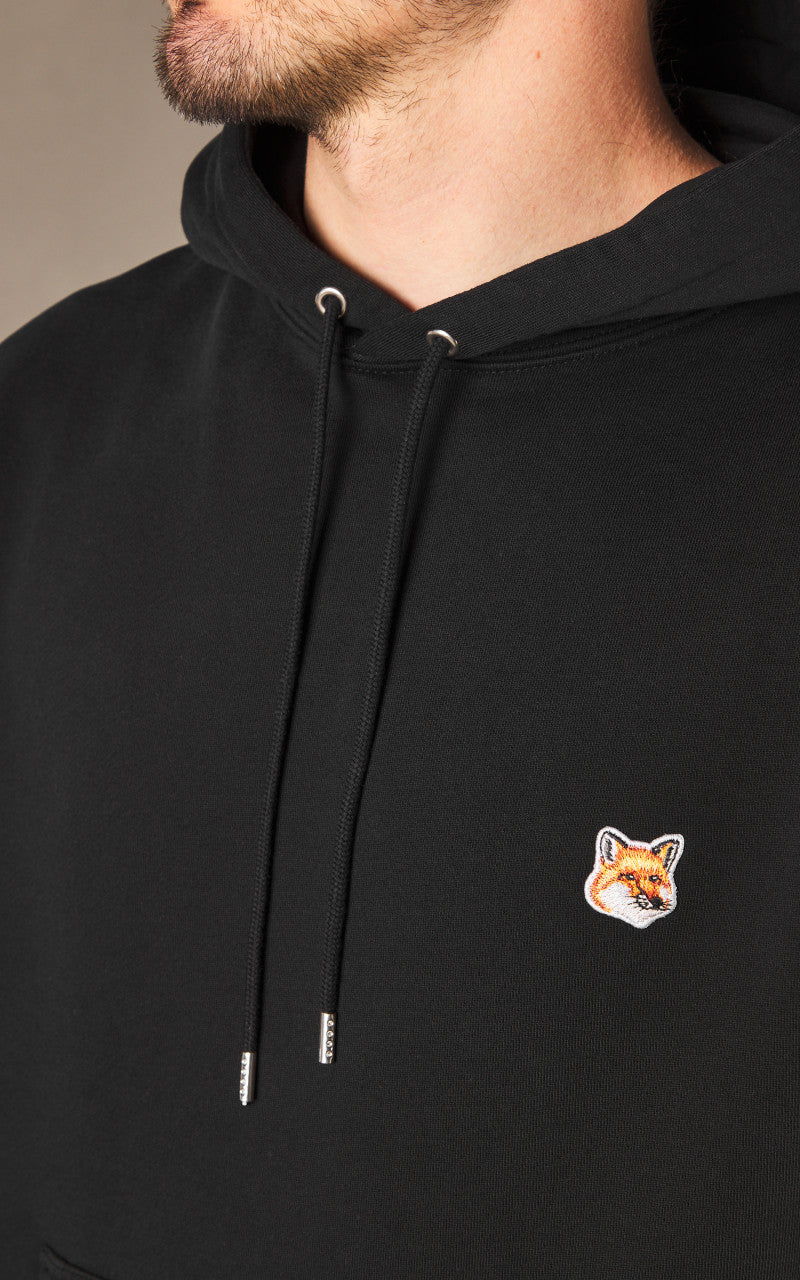 Maison Kitsuné Fox Head Patch Regular Hoodie Black