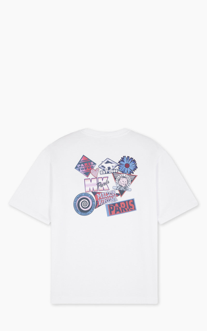 Maison Kitsuné Surf Collage Oversize T-Shirt White