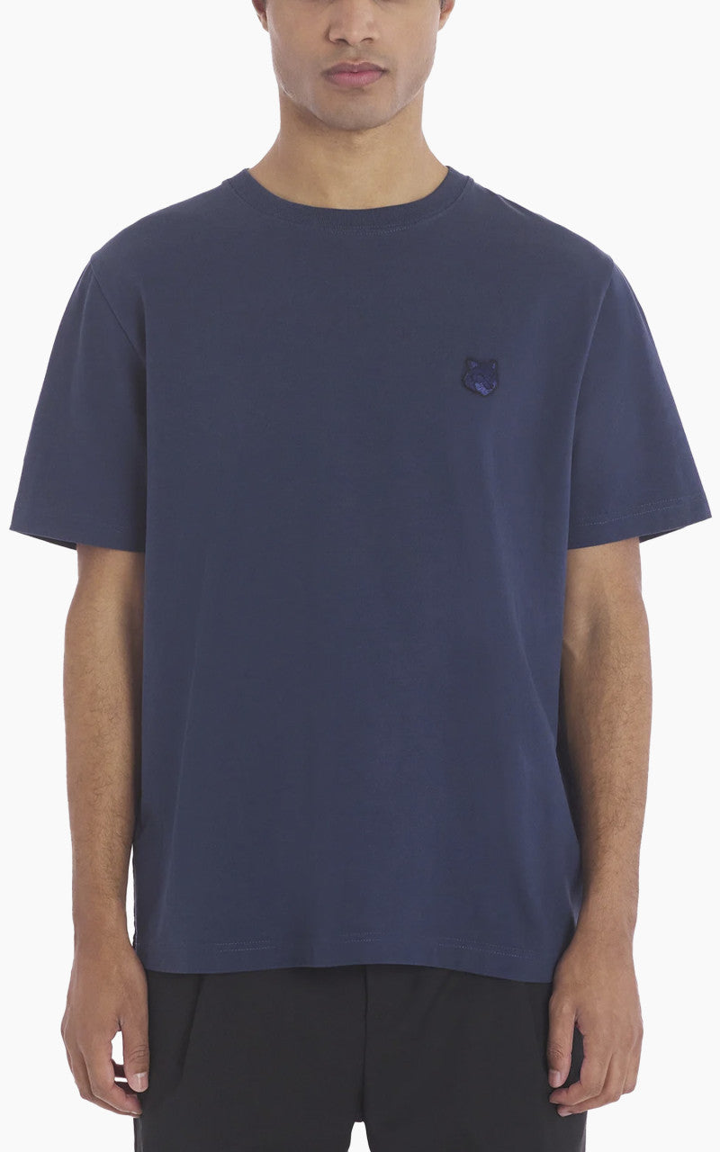 Maison Kitsuné Bold Fox Head Patch Comfort T-Shirt Ink Blue