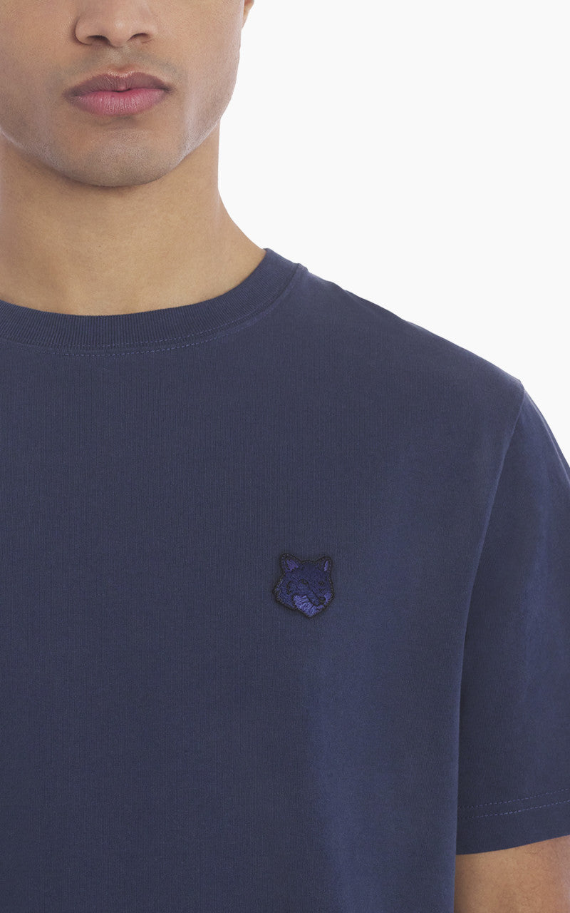 Maison Kitsuné Bold Fox Head Patch Comfort T-Shirt Ink Blue