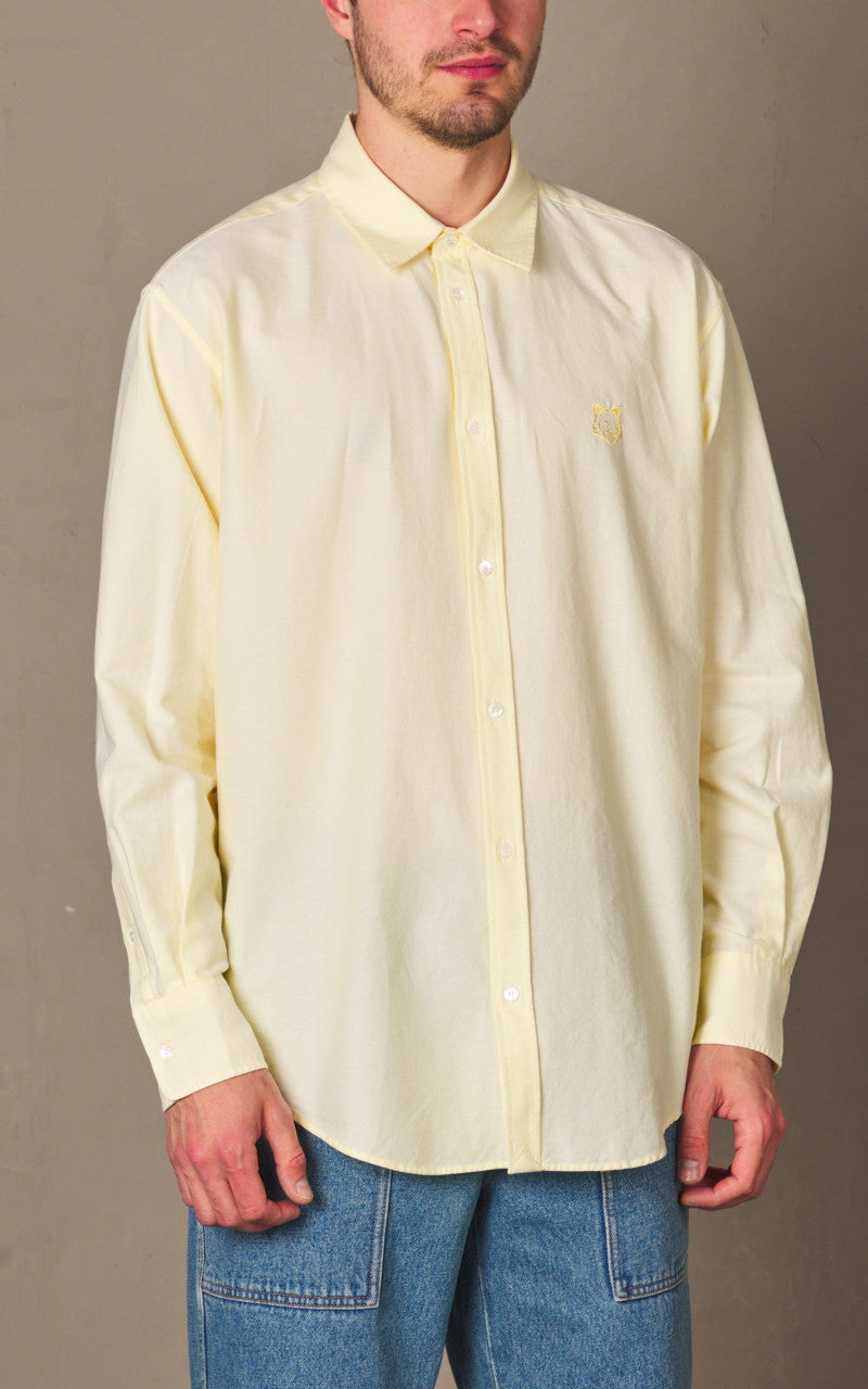 Maison Kitsuné Contour Fox Head Skate Shirt Chamomile