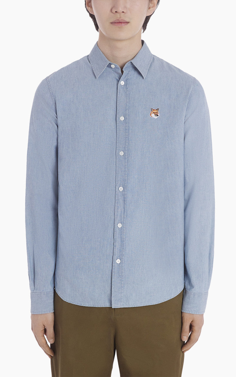 Maison Kitsuné Fox Head Classic Shirt Indigo