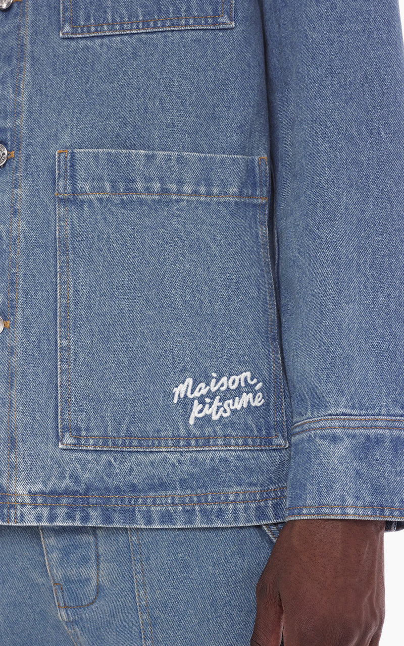 Maison Kitsuné Denim Workwear Jacket Light Stone Indigo