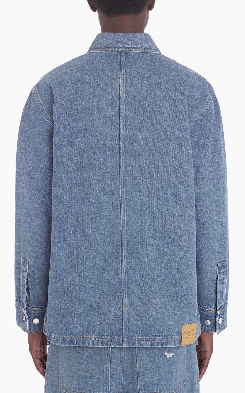 Maison Kitsuné Denim Workwear Jacket Light Stone Indigo