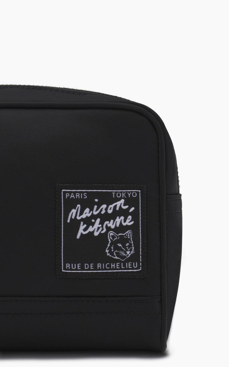 Maison Kitsuné The Traveller Zipped Pouch Black
