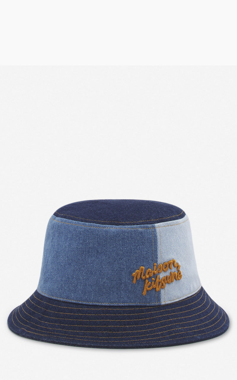 Maison Kitsuné Denim Bucket Hat Washed Indigo