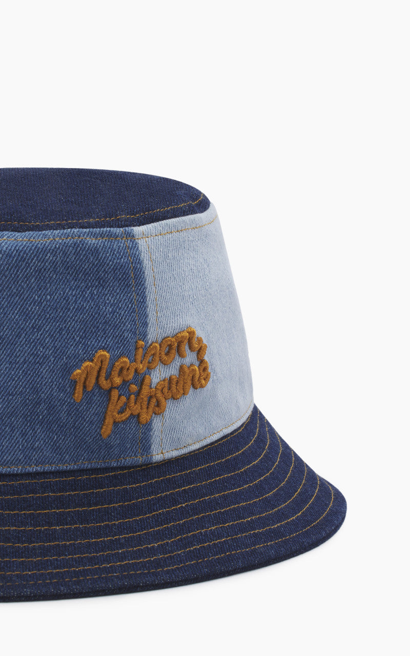 Maison Kitsuné Denim Bucket Hat Washed Indigo