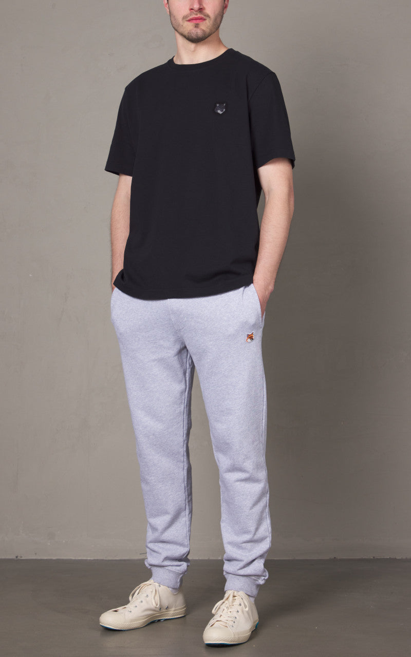 Maison Kitsuné Fox Head Patch Regular Jog Pants Light Grey Melange