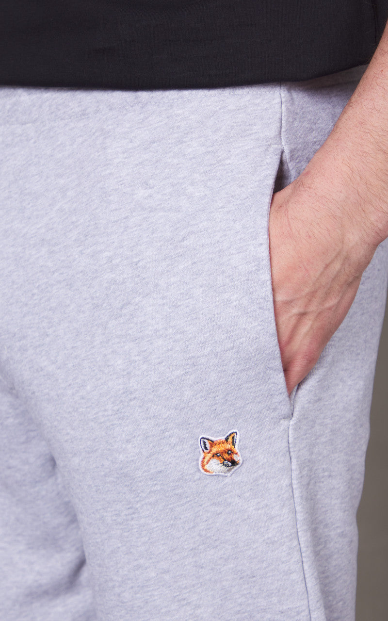 Maison Kitsuné Fox Head Patch Regular Jog Pants Light Grey Melange