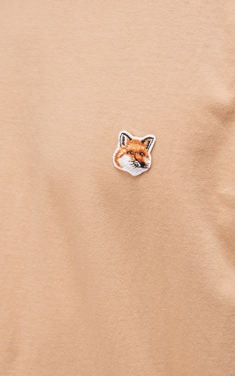 Maison Kitsuné Fox Head Patch Classic T-Shirt Beige