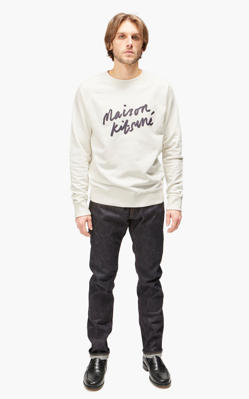 Maison Kitsuné Handwriting Clean Sweatshirt Ecru
