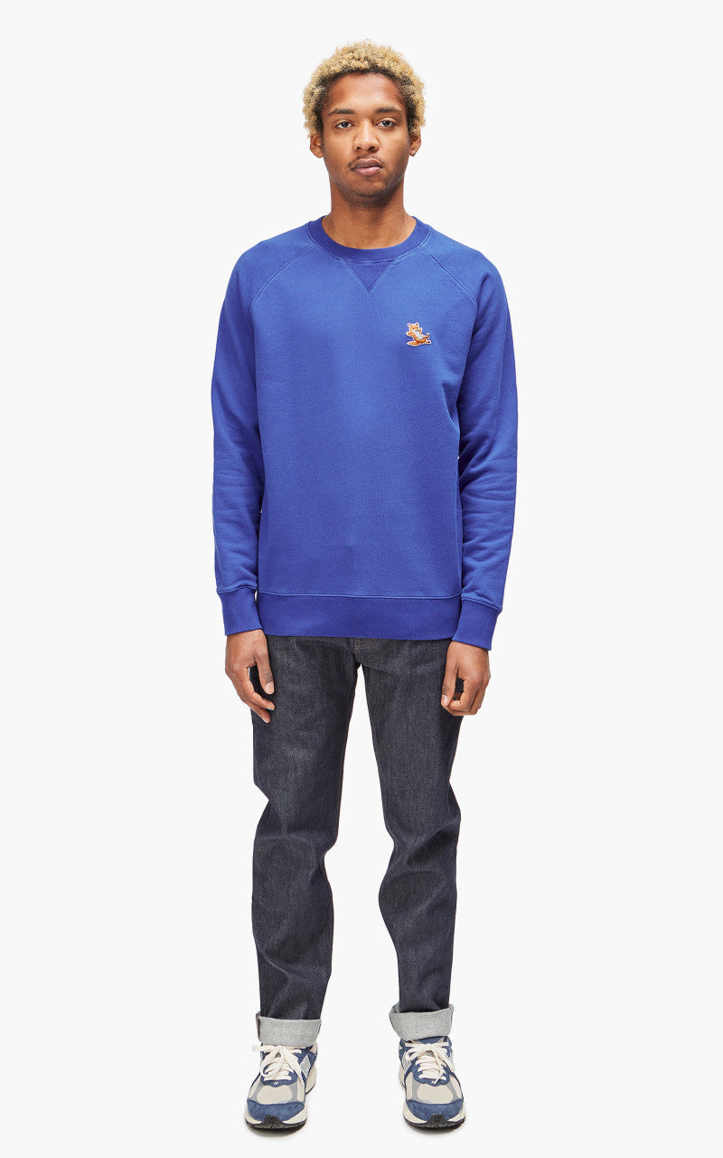 Maison Kitsuné Chillax Fox Patch Classic Sweatshirt Deep Blue