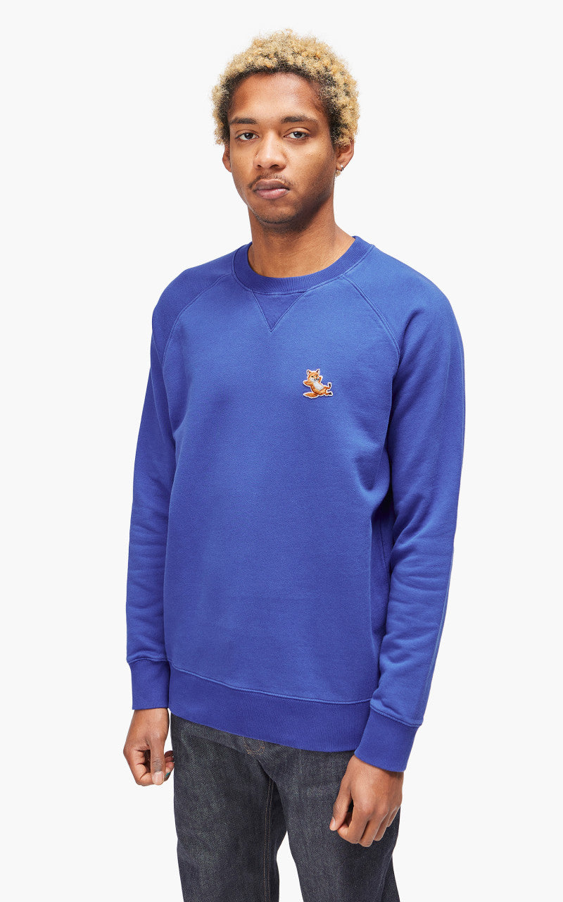 Maison Kitsuné Chillax Fox Patch Classic Sweatshirt Deep Blue
