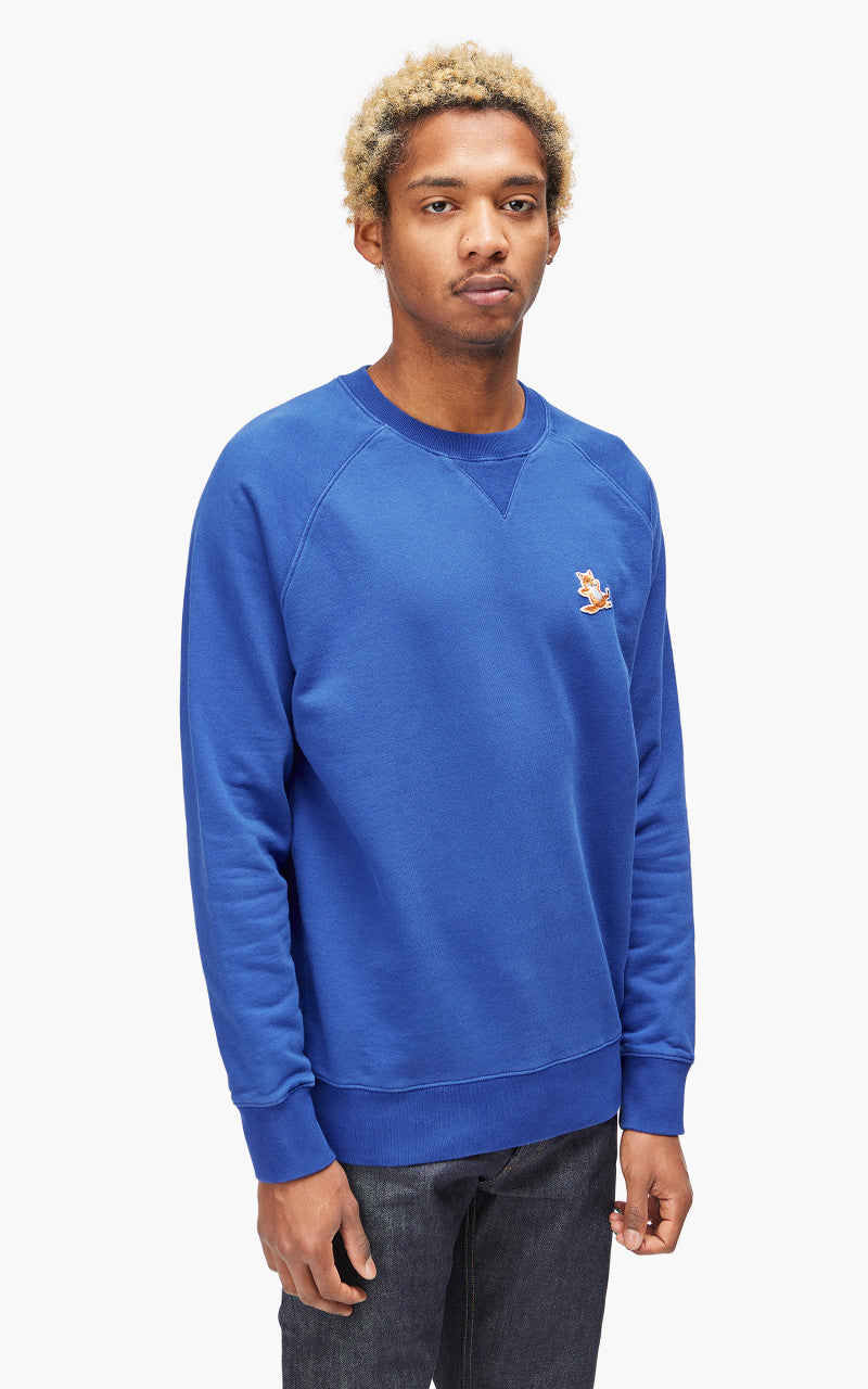 Maison Kitsuné Chillax Fox Patch Classic Sweatshirt Deep Blue