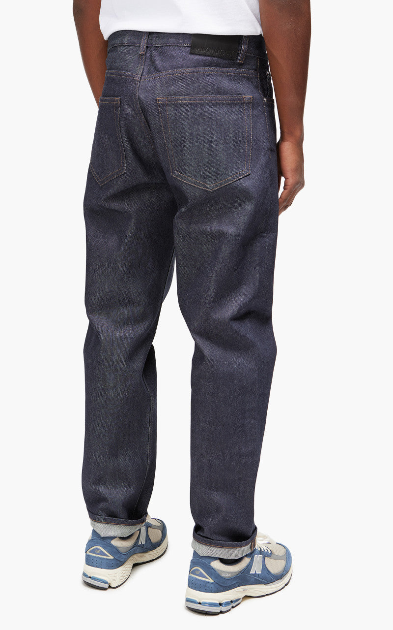 Maison Kitsuné Tapered Fit Jeans Unwashed Indigo