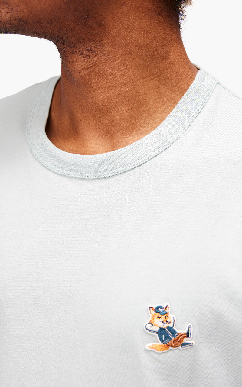 Maison Kitsuné Dressed Fox Patch Classic T-Shirt Blue Haze