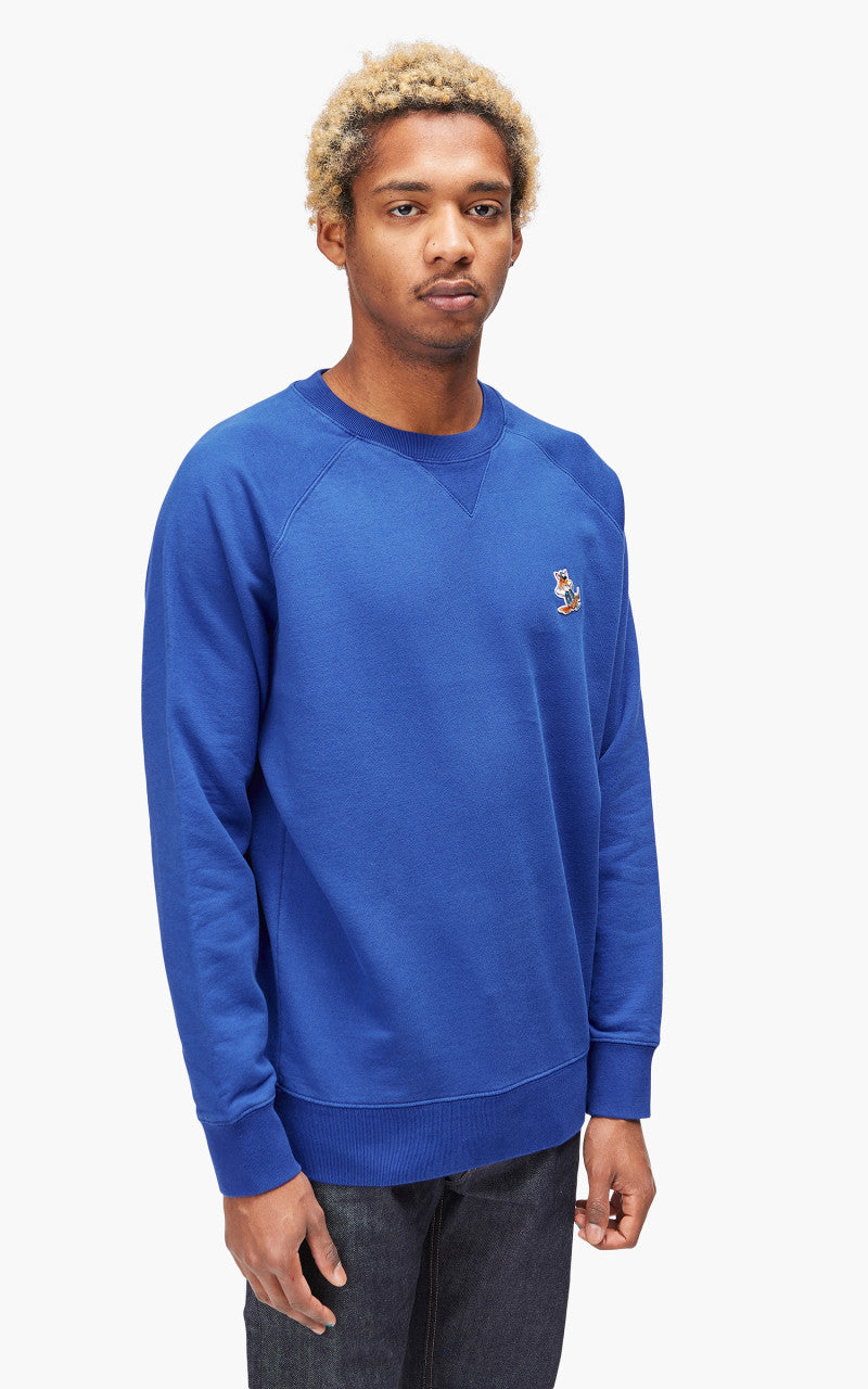 Maison Kitsuné Dressed Fox Patch Classic Sweatshirt Deep Blue