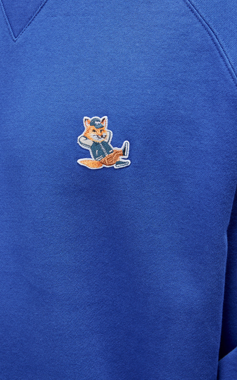 Maison Kitsuné Dressed Fox Patch Classic Sweatshirt Deep Blue