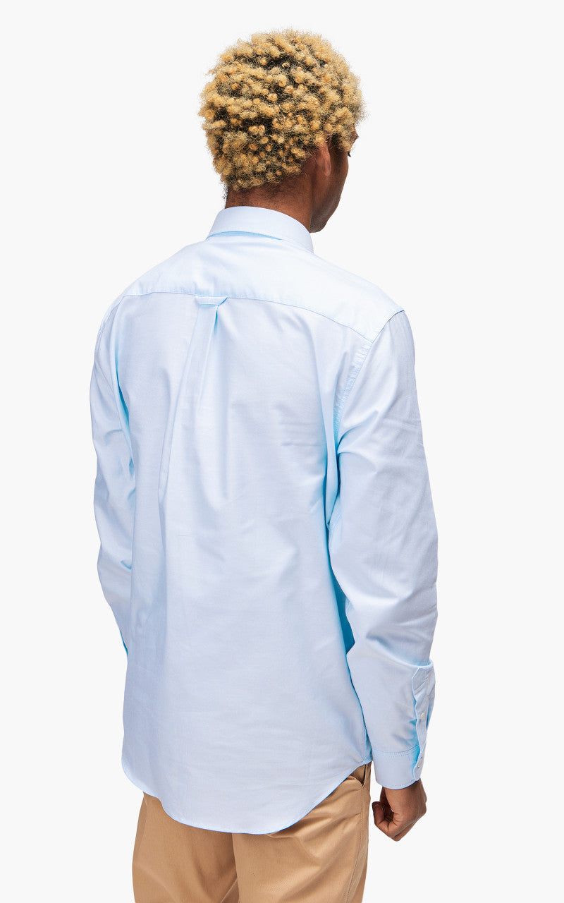 Maison Kitsuné Dressed Fox Patch Relaxed Shirt Light Blue