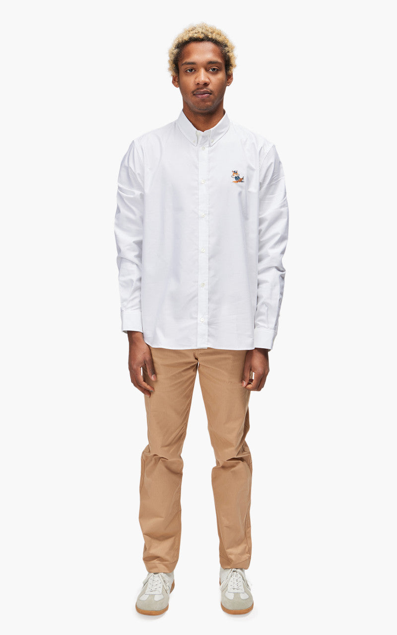 Maison Kitsuné Dressed Fox Patch Relaxed Shirt White