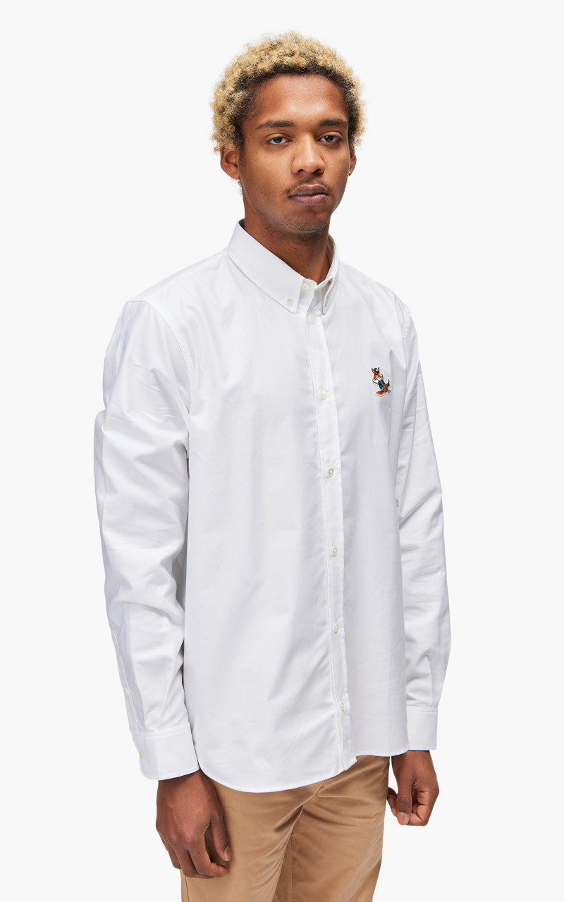 Maison Kitsuné Dressed Fox Patch Relaxed Shirt White