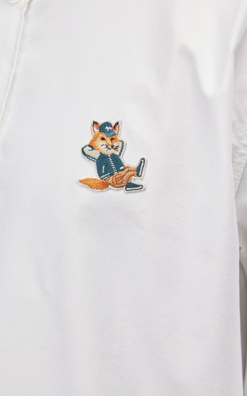 Maison Kitsuné Dressed Fox Patch Relaxed Shirt White