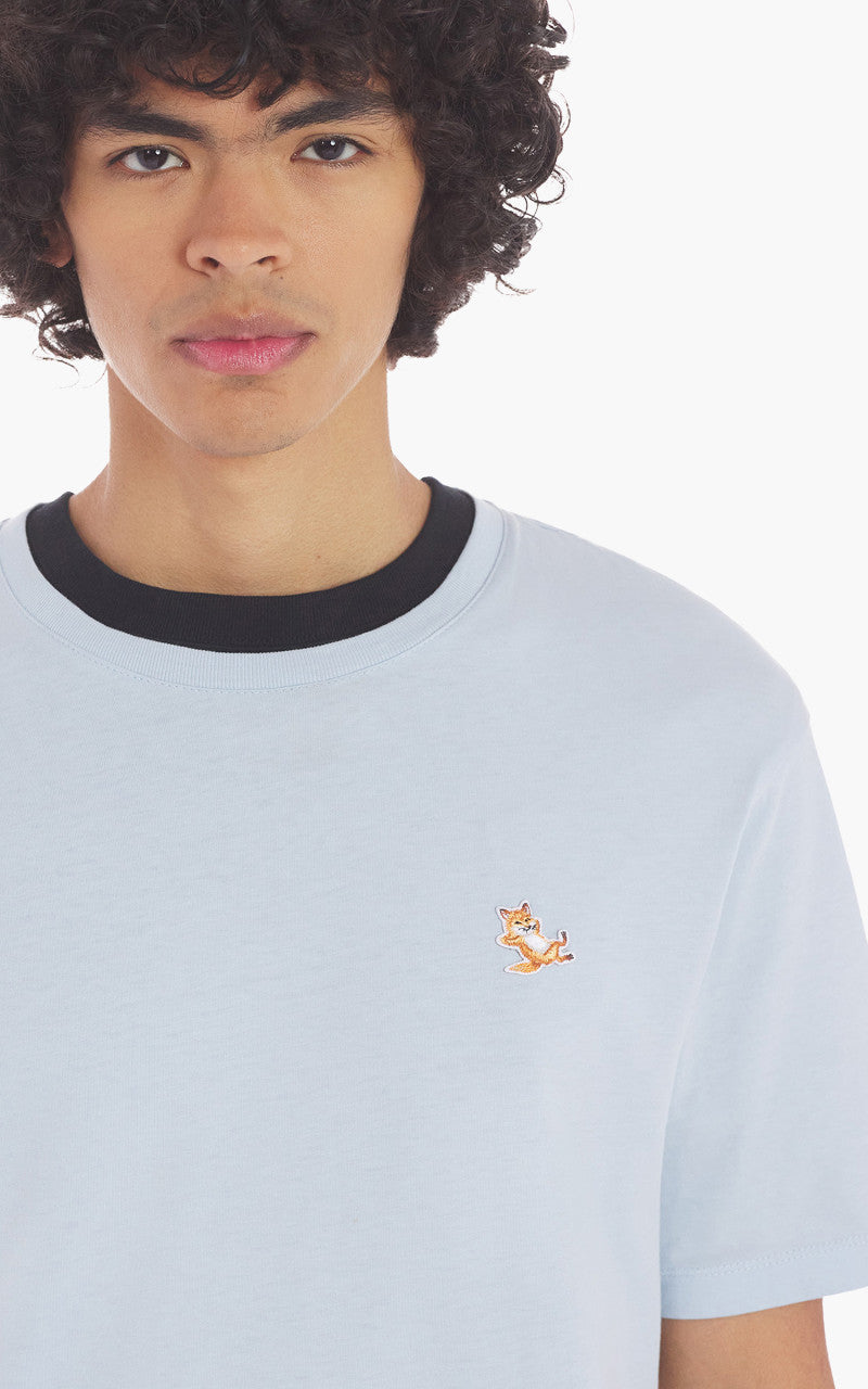 Maison Kitsuné Chillax Fox Patch Regular T-Shirt Sky Blue