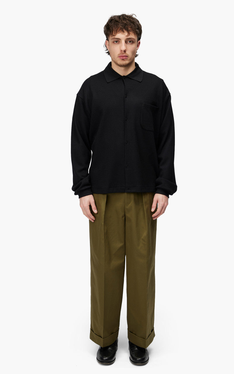 Markaware Pleated Wide Trousers Olive