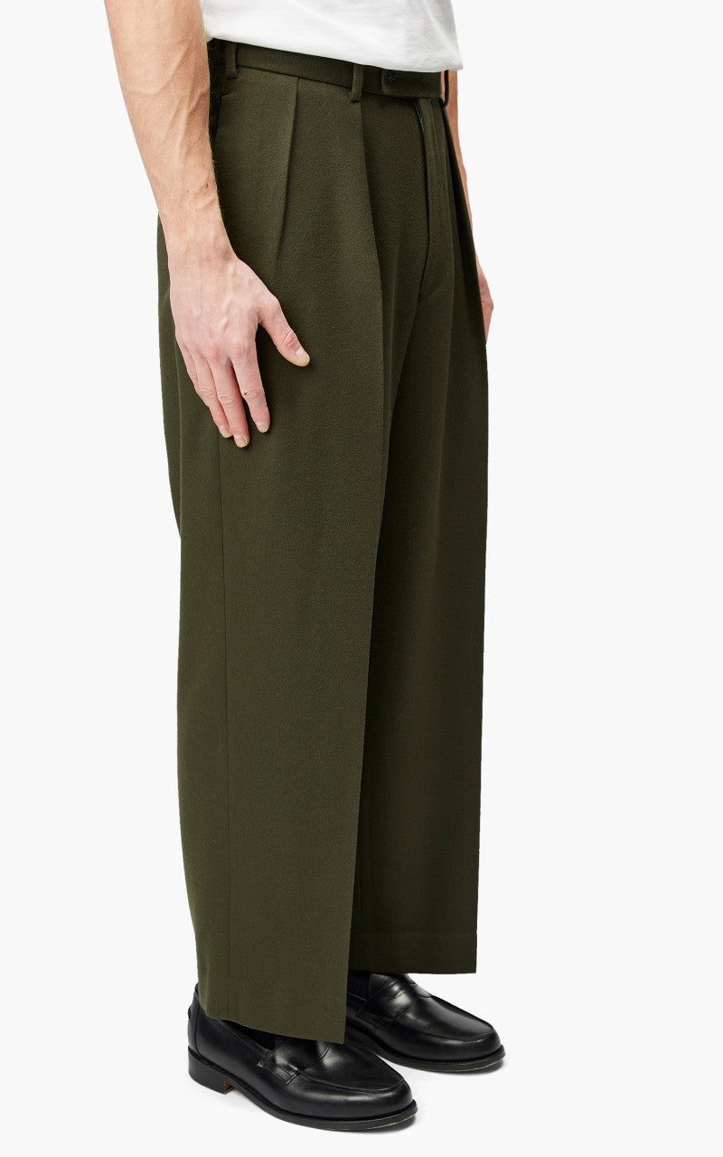 Markaware Double Pleated Trousers Olive
