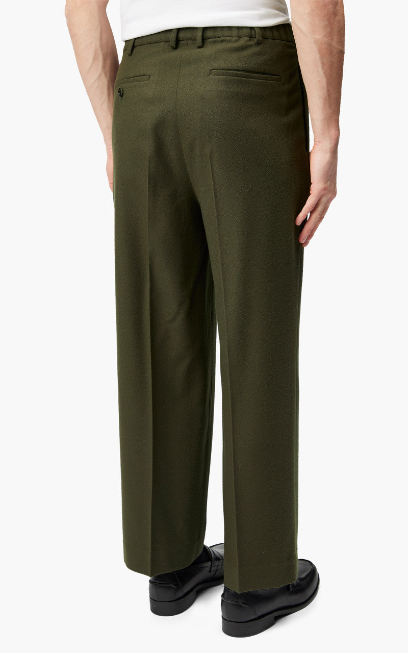 Markaware Double Pleated Trousers Olive