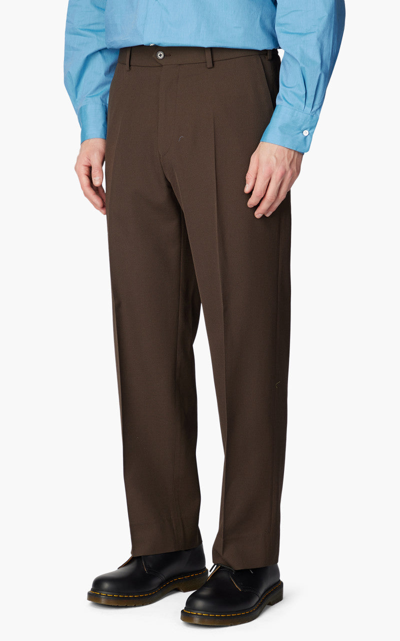 【MARKAWARE】　FLAT FRONT TROUSERS Markaware Flat Front Trouser Brown Khaki