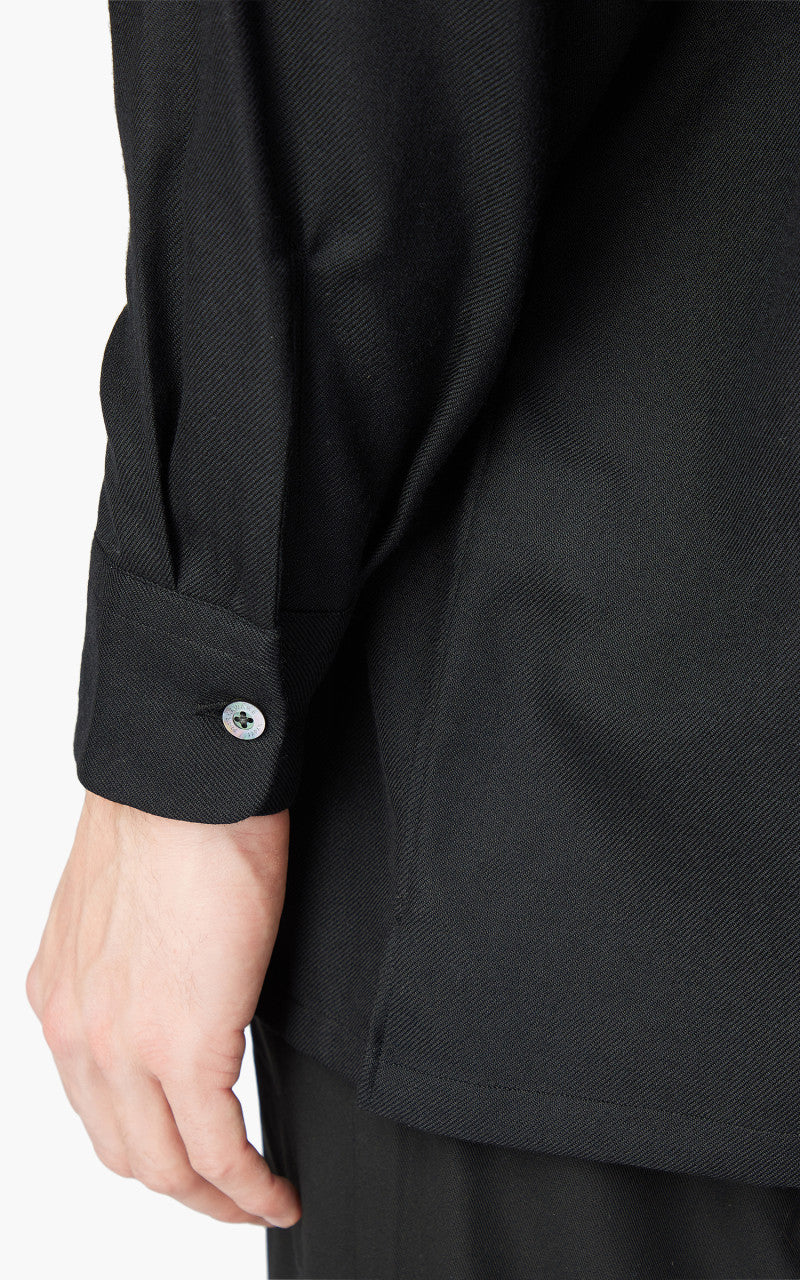 Markaware Viyella Open Collar Shirt Black