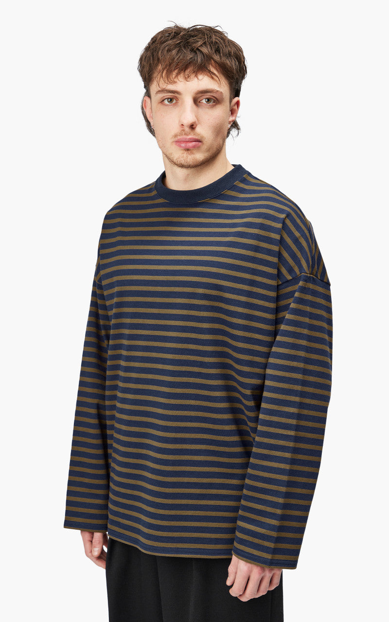 Markaware 'Marka' Oversize Tee L/S Navy/Brown