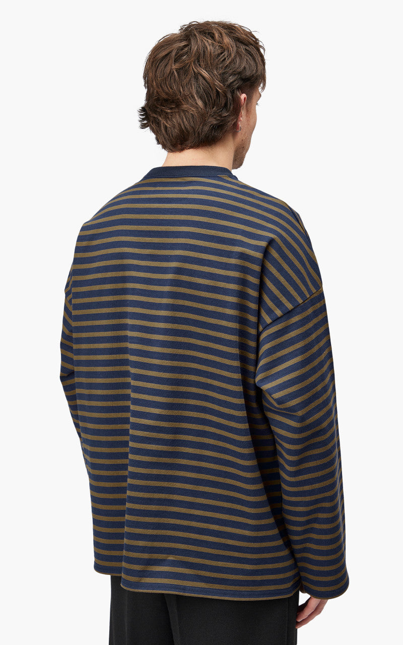 Markaware 'Marka' Oversize Tee L/S Navy/Brown
