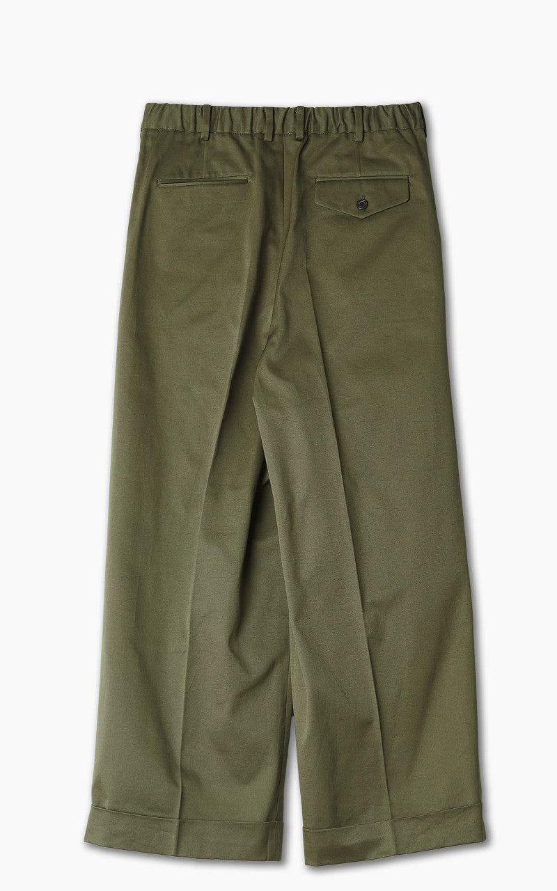 Markaware Pleated Wide Trousers Olive