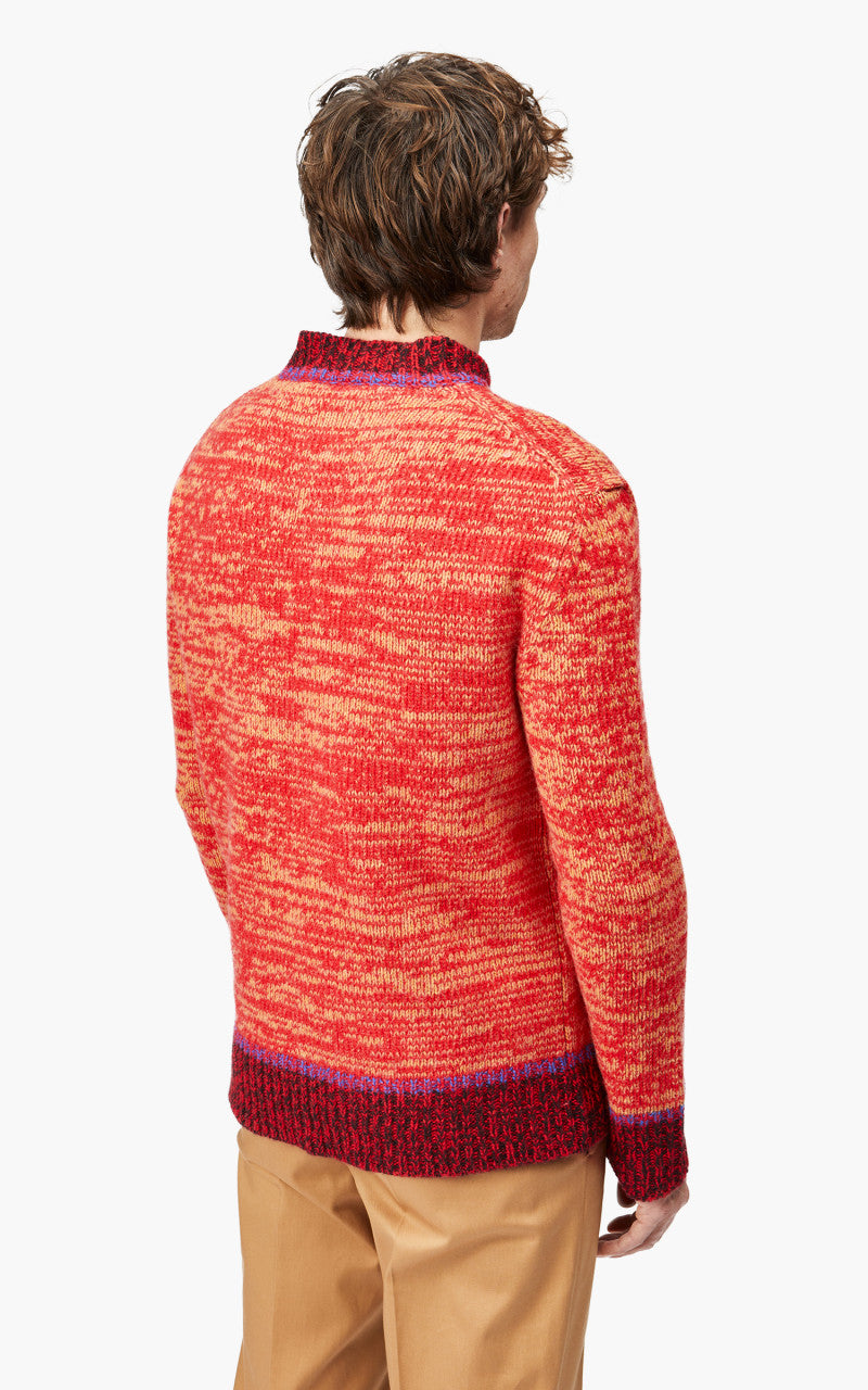 Marni Maglia Girocollo Mouline Wool Roundneck Sweater Lacquer