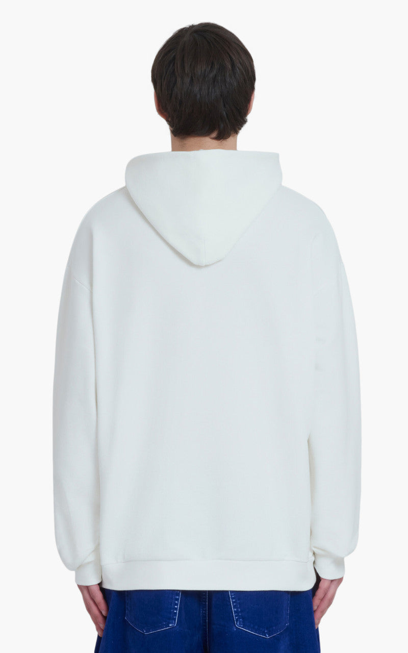 Marni Logo Print Hoodie White
