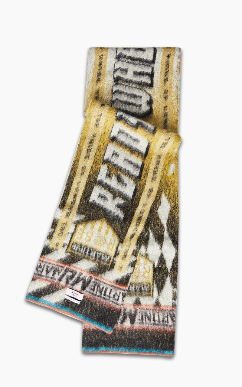 Martine Rose Ready When You Are Brushed Scarf Amber