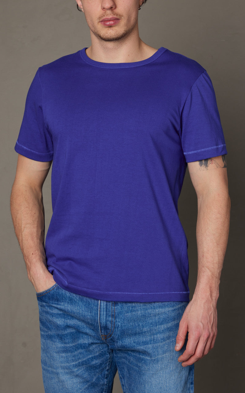 Merz b. Schwanen 215 Heavyweight Crew Neck Tee Vintage Blue