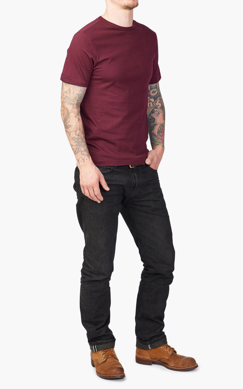 Merz b. Schwanen 1950s Crew Neck Tee Ruby Red