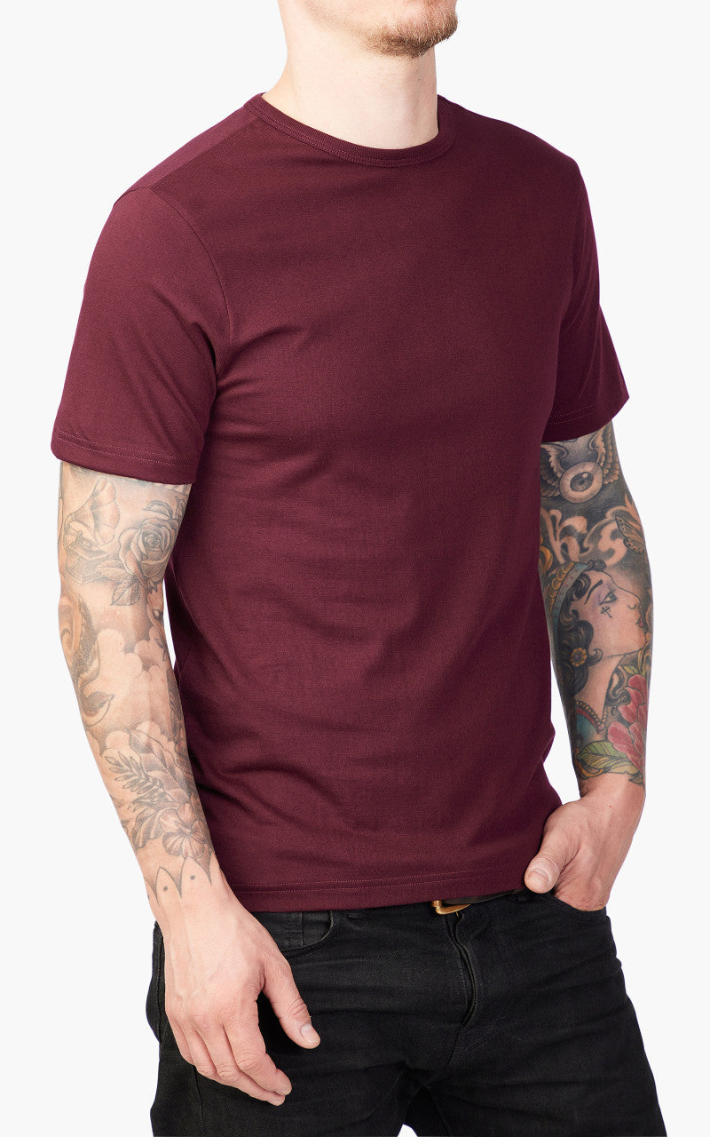 Merz b. Schwanen 1950s Crew Neck Tee Ruby Red