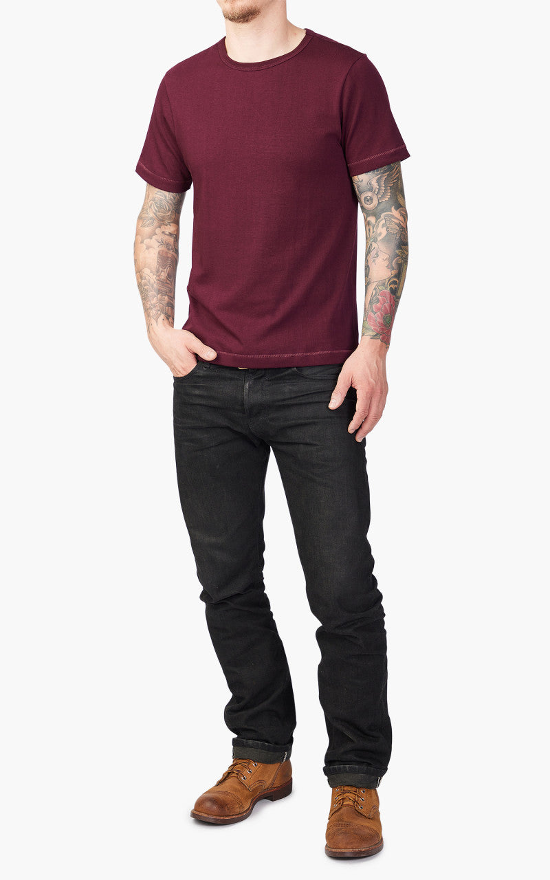 Merz b. Schwanen 215 Heavyweight Crew Neck Tee Ruby Red