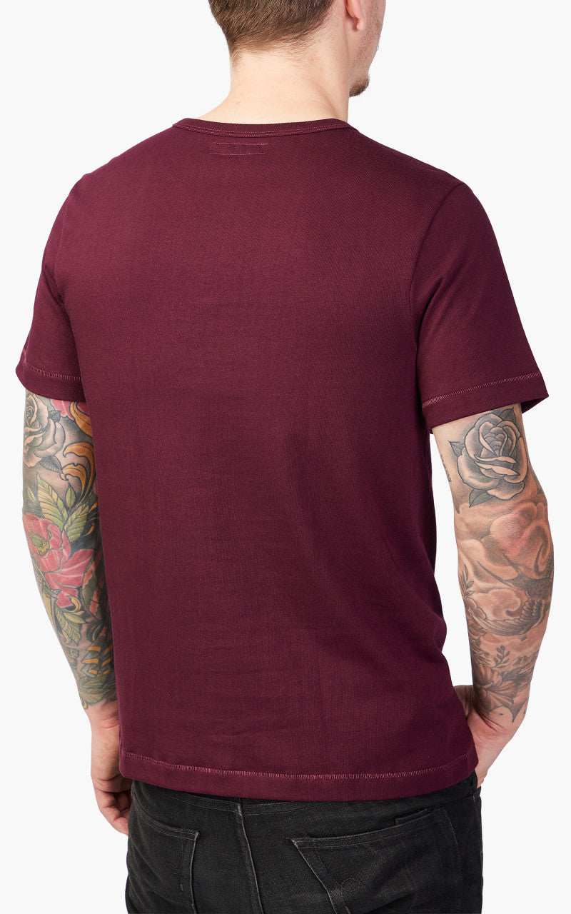 Merz b. Schwanen 215 Heavyweight Crew Neck Tee Ruby Red