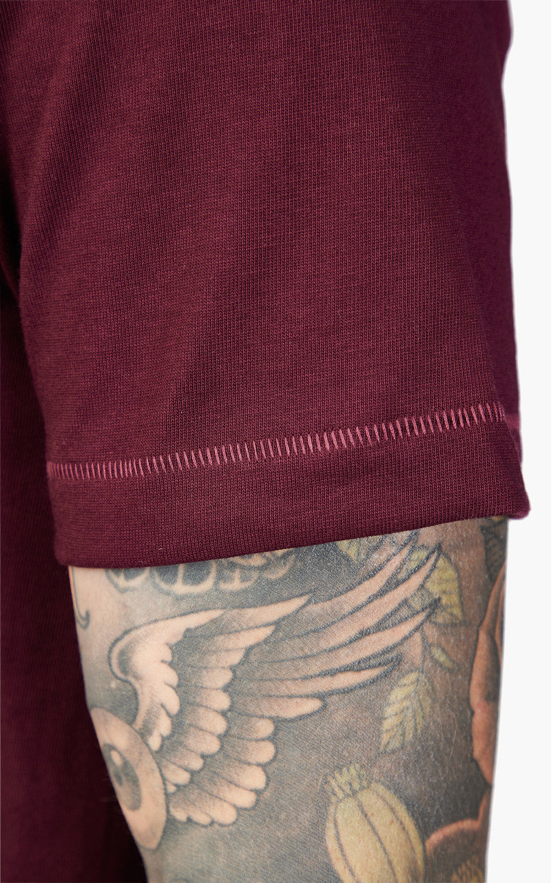 Merz b. Schwanen 215 Heavyweight Crew Neck Tee Ruby Red