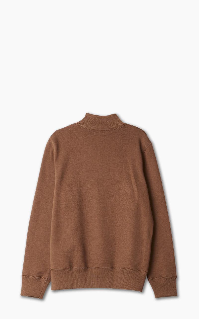 Merz b. Schwanen 343Z Sweatshirt Half Zip Mock Neck Tan