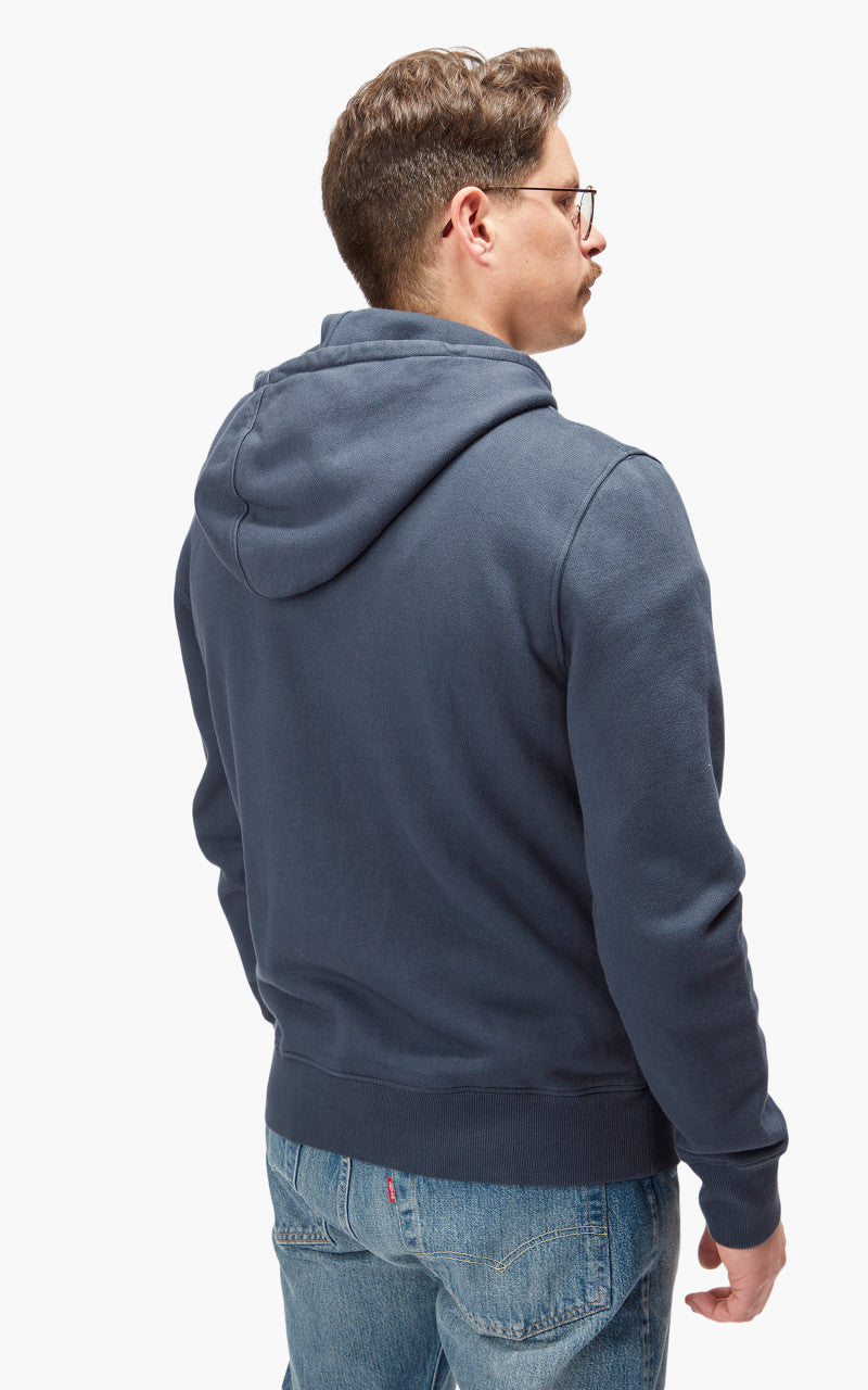 Merz b. Schwanen HDJKT02 Hooded Zip Jacket Denim Blue