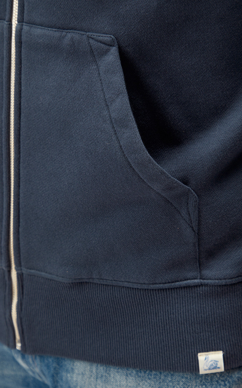 Merz b. Schwanen HDJKT02 Hooded Zip Jacket Denim Blue